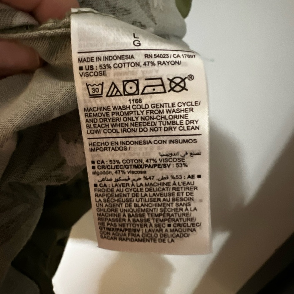 Old Navy Olive Green Floral V-Neck Dress - Picture 4 of 4